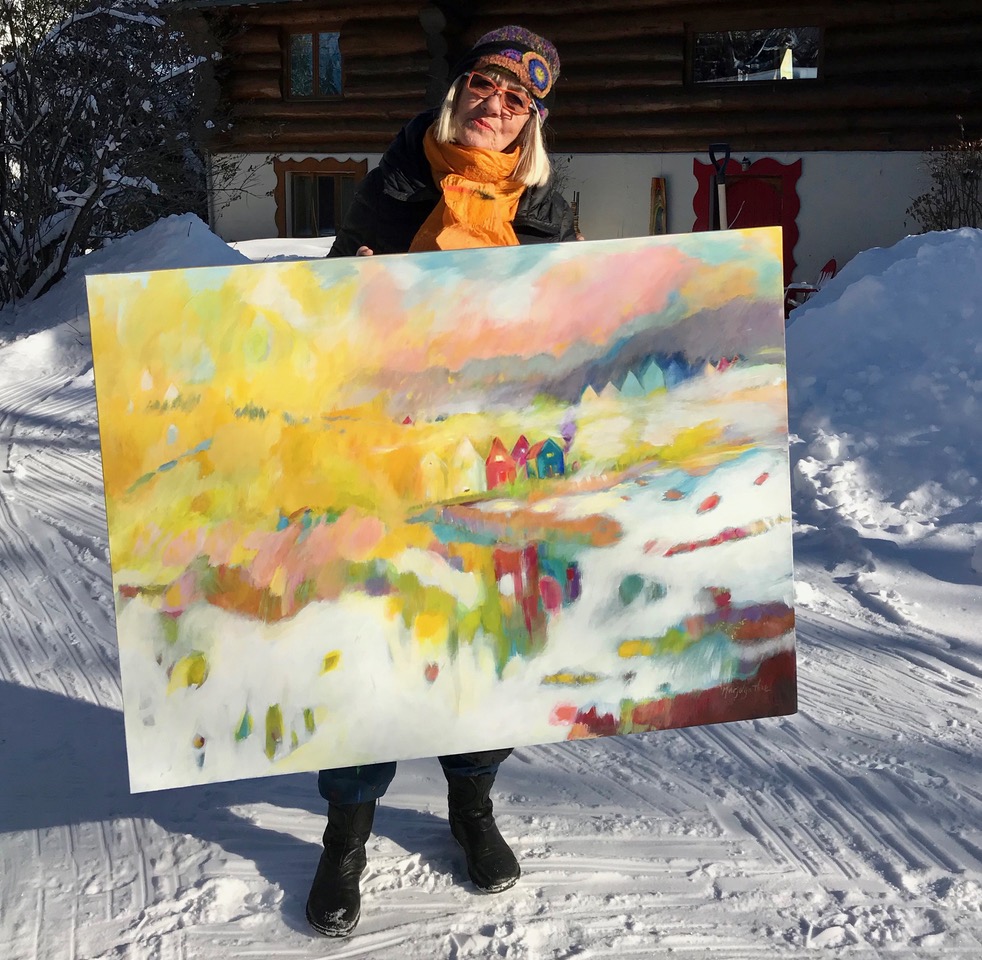 morning yellow in winter sunlight